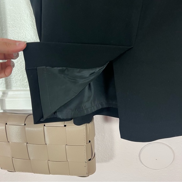 TALBOTS Black Skirt Plus size Petite Short Crepe Front Fully Lined Zippered 16WP - Picture 9 of 10